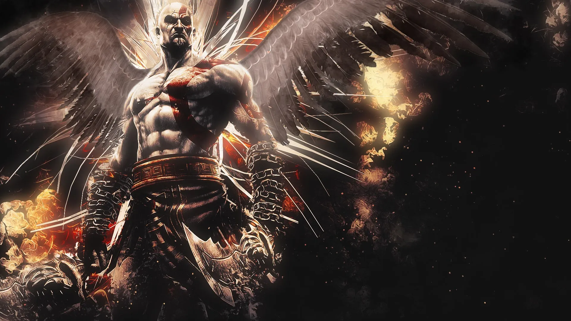 God of war winged Kratos