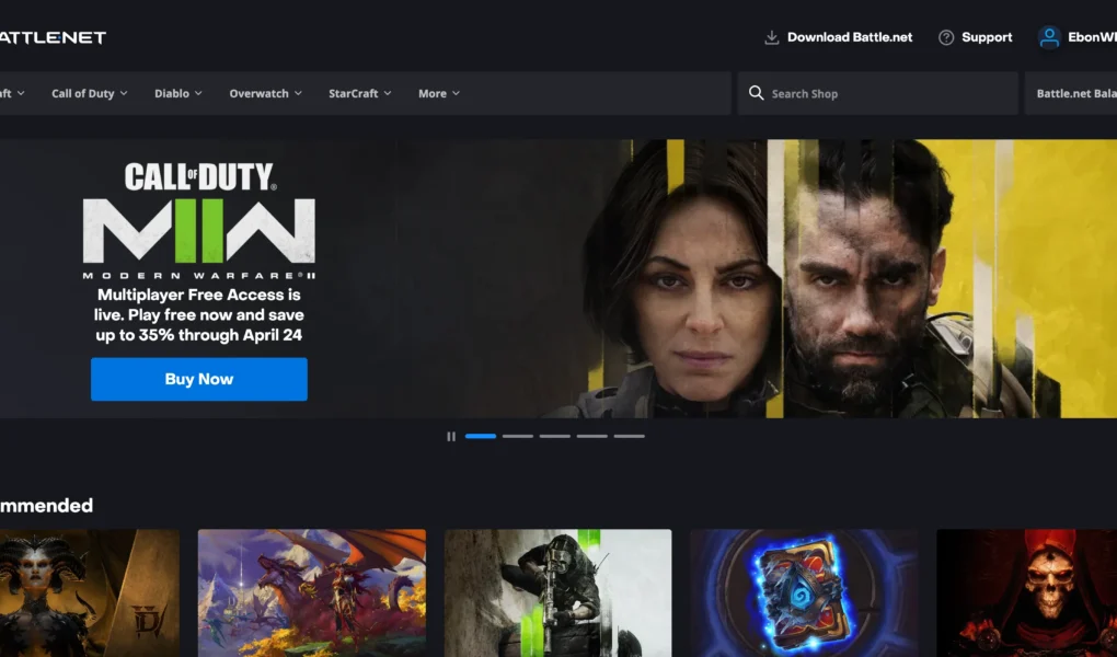 Battle.net Home Page
