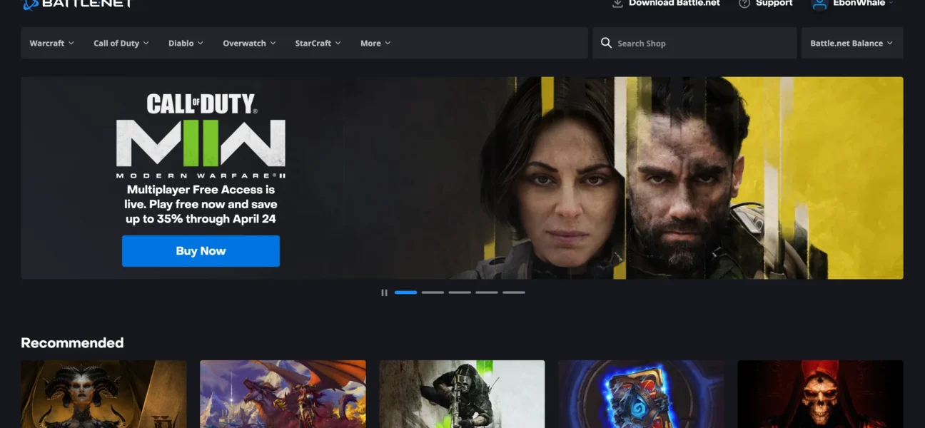 Battle.net Home Page