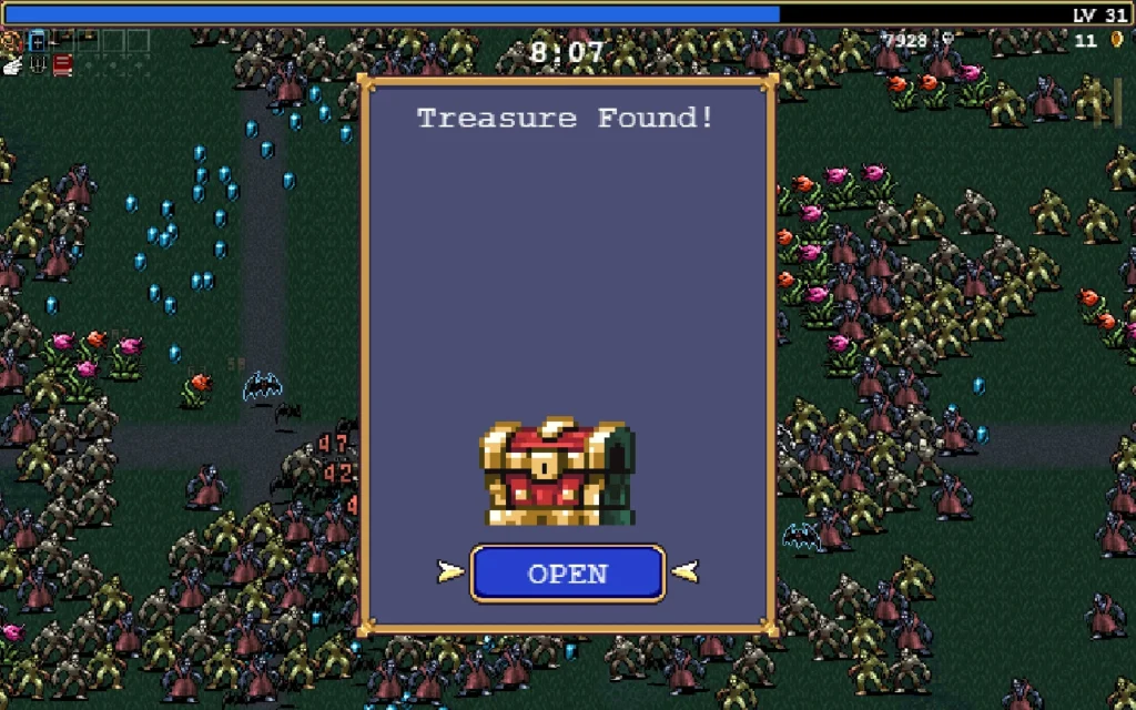 Treasure Found in Vampire Survivor